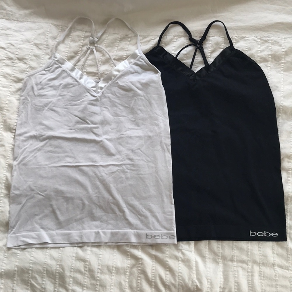 Black and White Bebe Brand Large Shapewear Tanktop